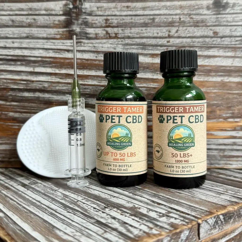 Premium CBD pet oils for health and wellness, made from organic hemp at Healing Green Farms.